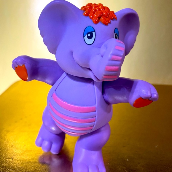 DISNEY WUZZLES VTG 80’S ELERO PURPLE ELEPHANT COLLECTIBLE PVC ACTION FIGURE 4” - Picture 2 of 11